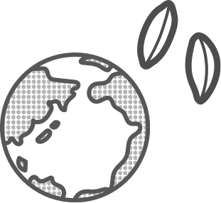 地球とタネイラスト